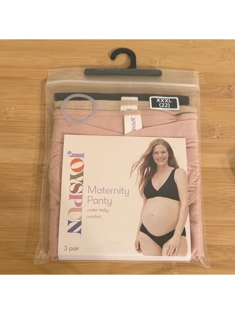Joyspun Maternity Panty 3-Pack - Soft pink, tan & Black size XXXL